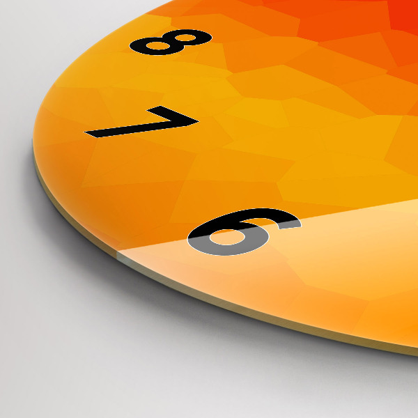 Kerek fali üvegóra Színes absztrakció