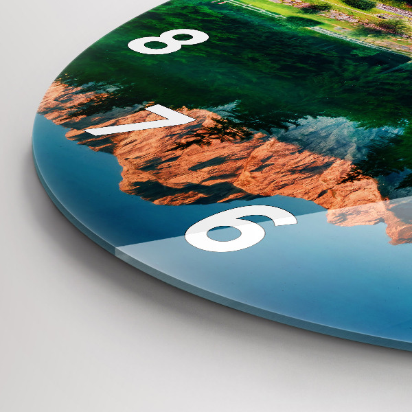 Kerek fali üvegóra Tó táj