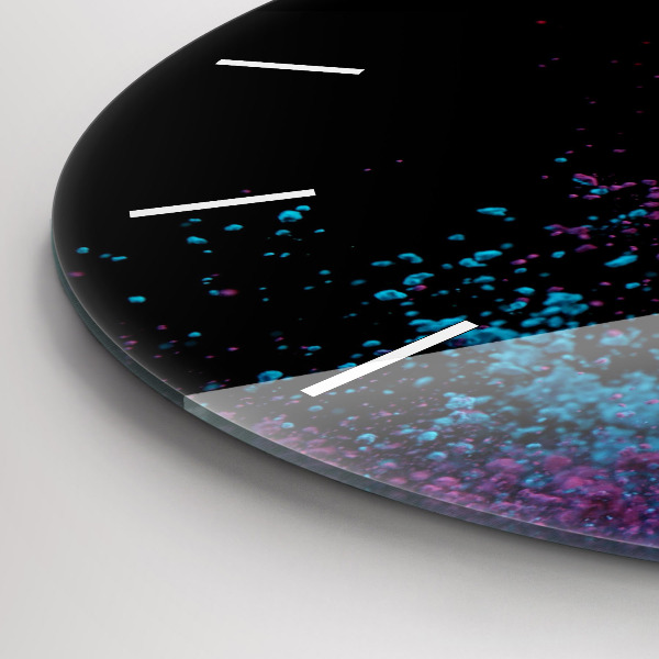 Kerek fali üvegóra A színek robbanása