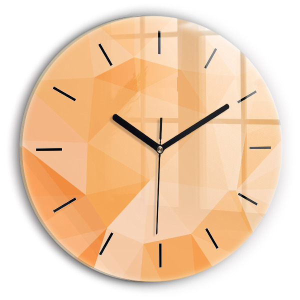 Kerek fali üvegóra Absztrakciós háromszögek