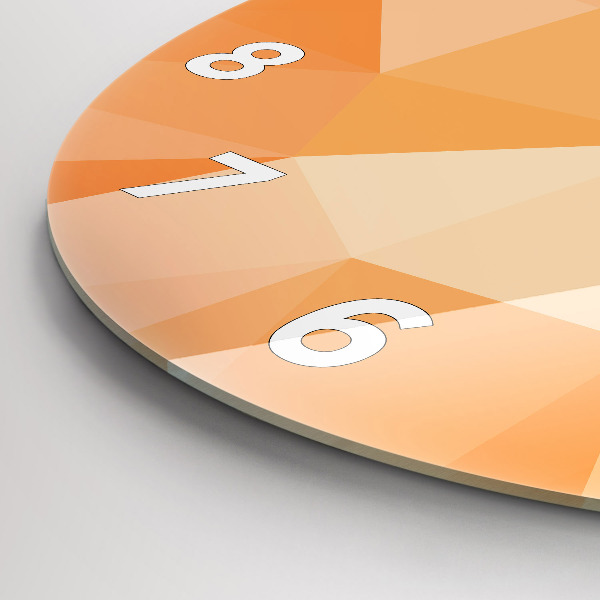 Kerek fali üvegóra Absztrakciós háromszögek