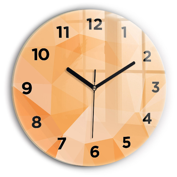 Kerek fali üvegóra Absztrakciós háromszögek