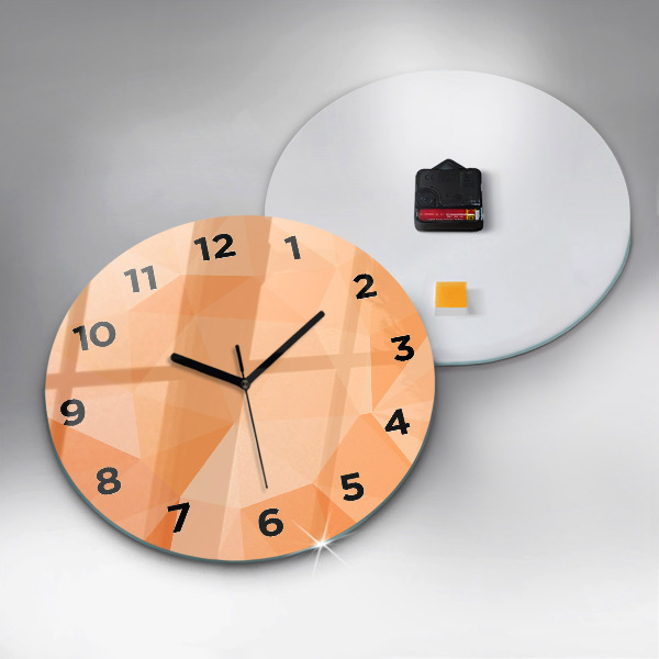 Kerek fali üvegóra Absztrakciós háromszögek