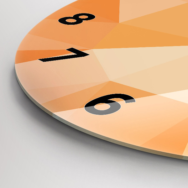 Kerek fali üvegóra Absztrakciós háromszögek