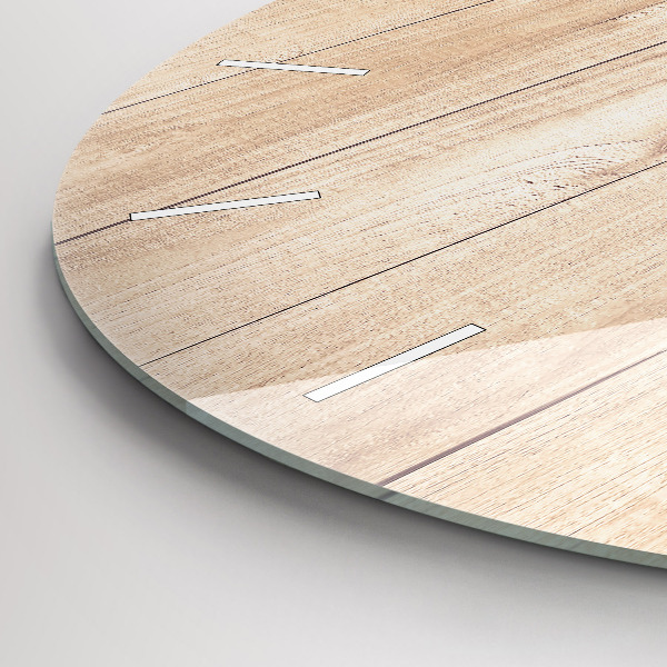 Kerek fali üvegóra Fa textúra