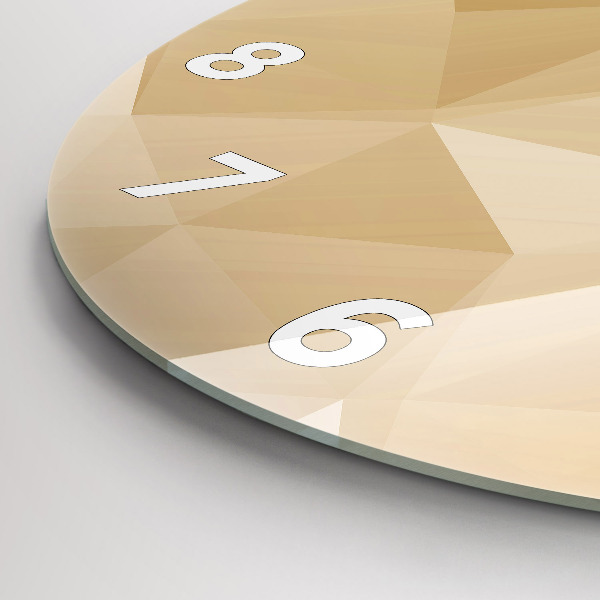 Kerek fali üvegóra Háromszögek absztrakt