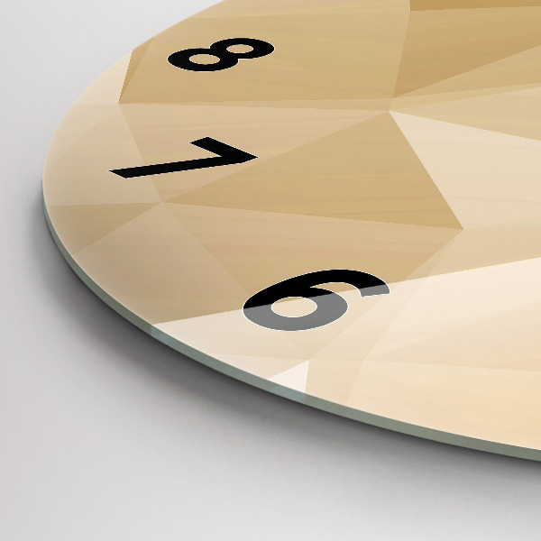 Kerek fali üvegóra Háromszögek absztrakt