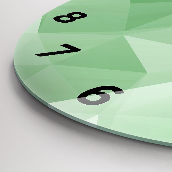 Kerek fali üvegóra Háromszögek absztrakt