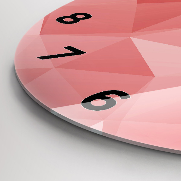 Kerek fali üvegóra Háromszögek absztrakt