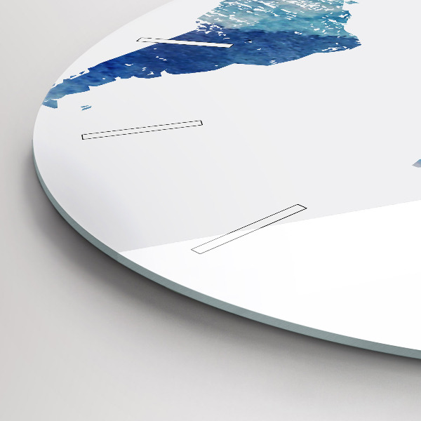 Kerek fali üvegóra Világtérkép