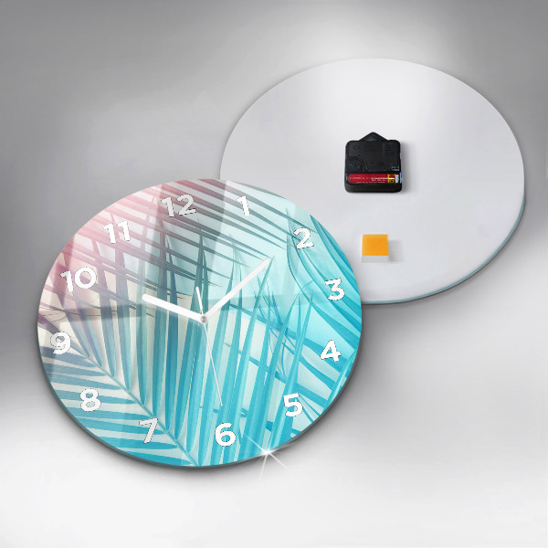 Kerek fali üvegóra Trópusi pálmafa