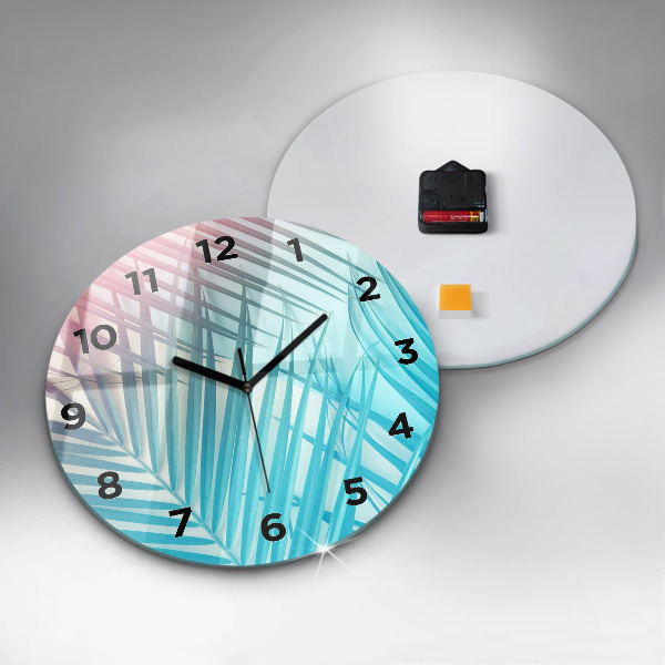 Kerek fali üvegóra Trópusi pálmafa