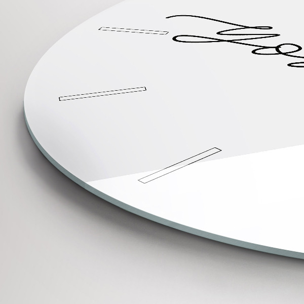 Kerek fali üvegóra A Légy önmagad felirat