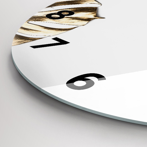 Kerek fali üvegóra Trópusi levelek