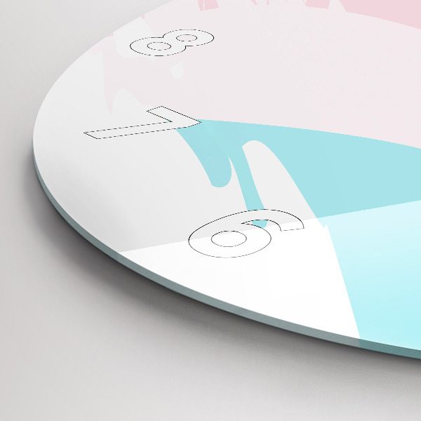 Kerek fali üvegóra Pasztell absztrakció