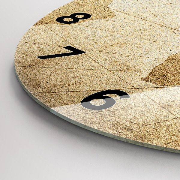 Kerek fali üvegóra Vintage világtérkép