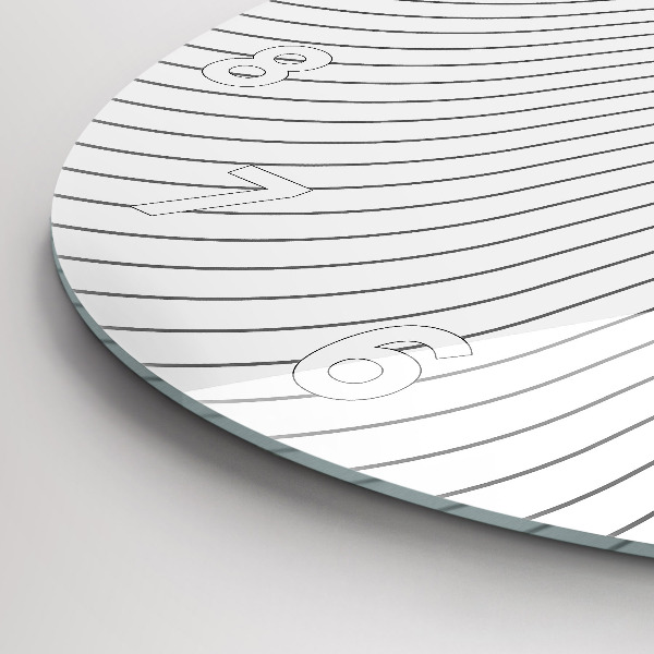 Kerek fali üvegóra Absztrakciós vonalak