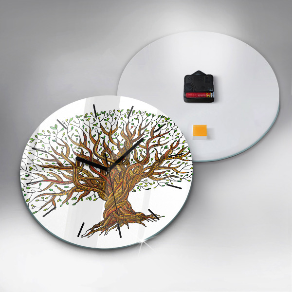 Kerek fali üvegóra Fa és a gyökerek