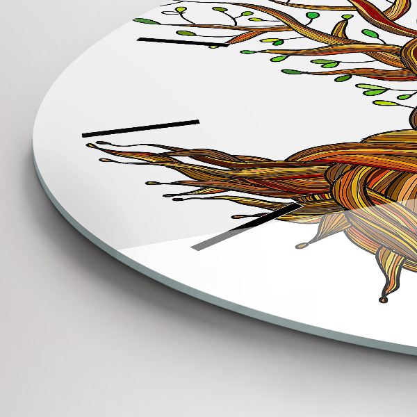 Kerek fali üvegóra Fa és a gyökerek