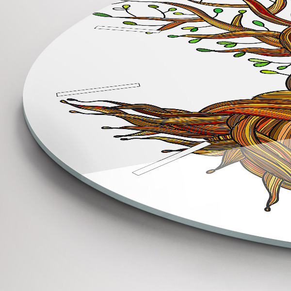 Kerek fali üvegóra Fa és a gyökerek