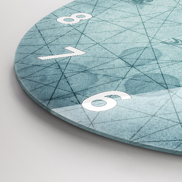 Kerek fali üvegóra Vintage térkép