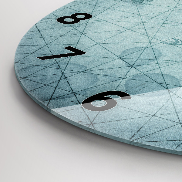 Kerek fali üvegóra Vintage térkép