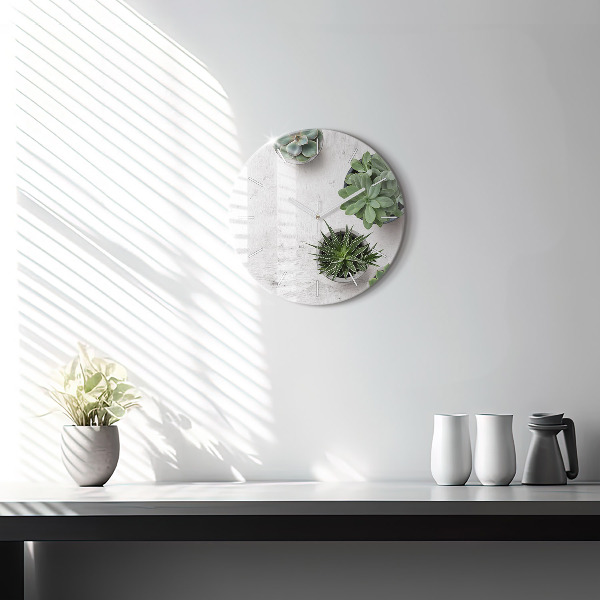 Kerek fali üvegóra Dísznövények