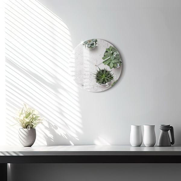 Kerek fali üvegóra Dísznövények