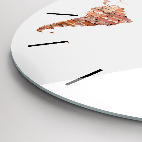 Kerek fali üvegóra Régi tégla térkép