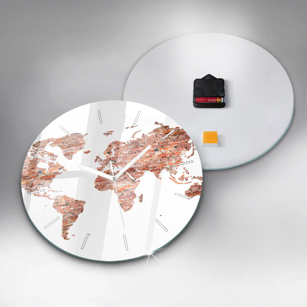 Kerek fali üvegóra Régi tégla térkép