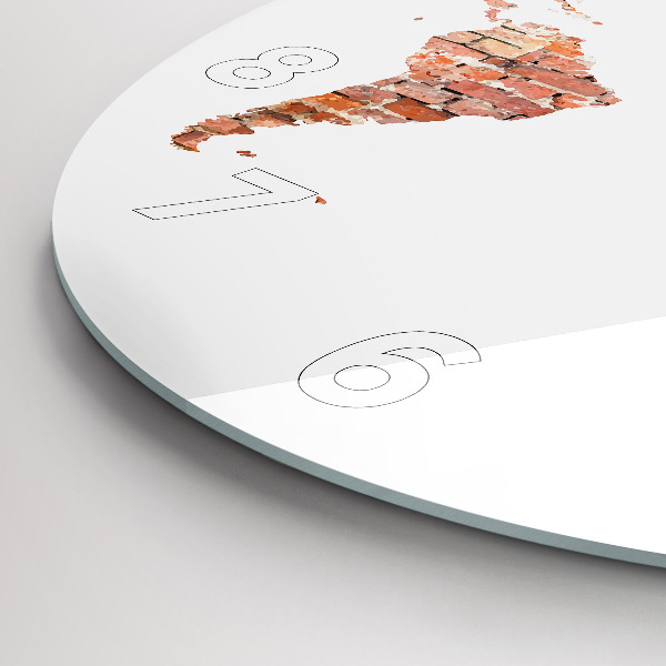 Kerek fali üvegóra Régi tégla térkép