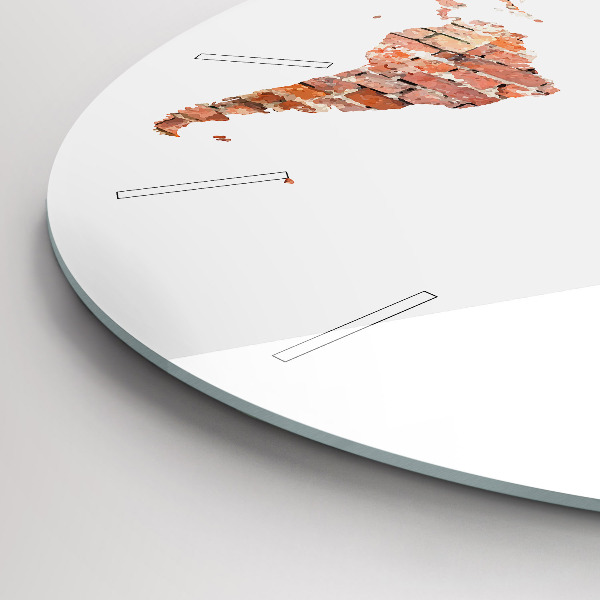 Kerek fali üvegóra Régi tégla térkép