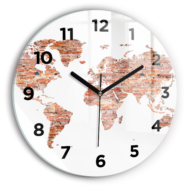 Kerek fali üvegóra Régi tégla térkép