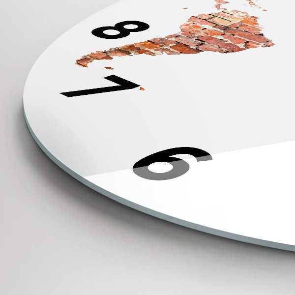 Kerek fali üvegóra Régi tégla térkép