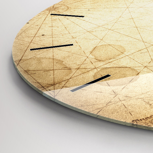 Kerek fali üvegóra Régi világtérkép