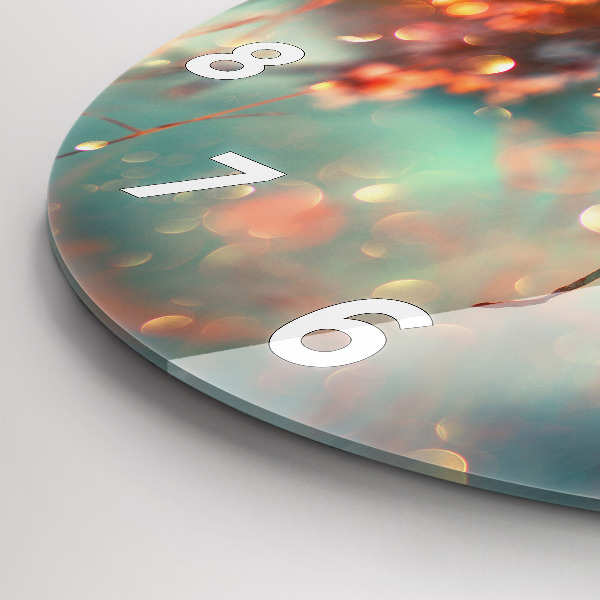 Kerek fali üvegóra Tavaszi virágok