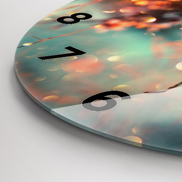 Kerek fali üvegóra Tavaszi virágok