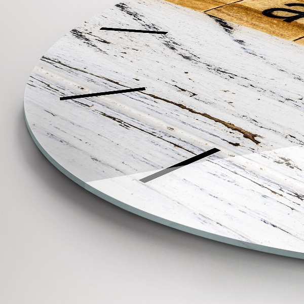 Kerek fali üvegóra A Family felirat