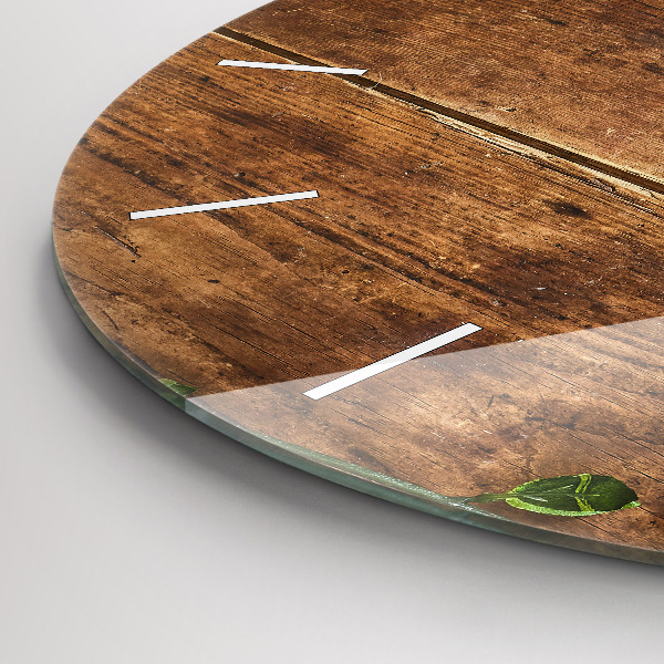 Kerek fali üvegóra Rusztikus fa