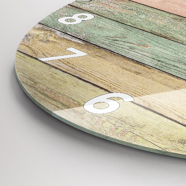 Kerek fali üvegóra Színes táblák