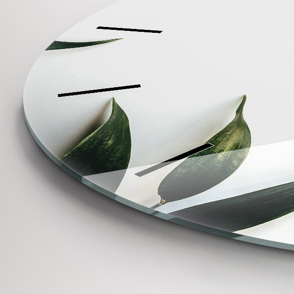 Kerek fali üvegóra Levélkeret