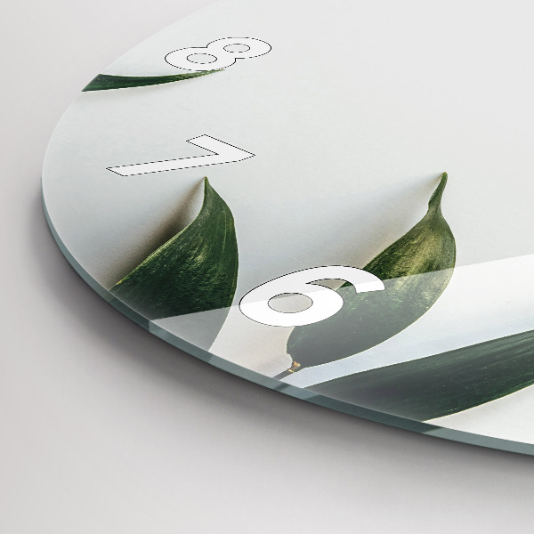 Kerek fali üvegóra Levélkeret