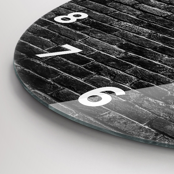 Kerek fali üvegóra Sötét téglafal