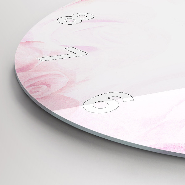 Kerek fali üvegóra Roses absztrakt