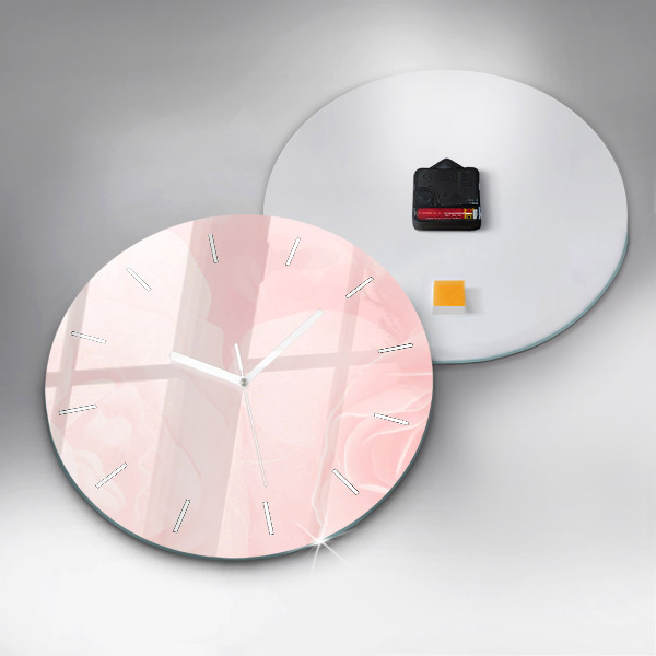 Kerek fali üvegóra Virágzó rózsák