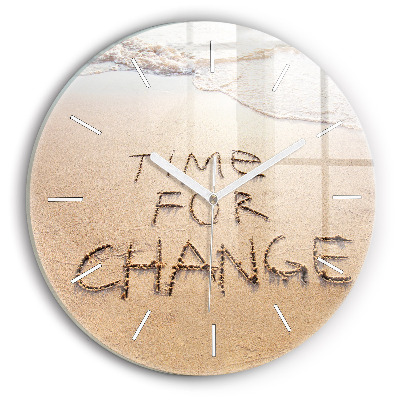 Kerek fali üvegóra Beach Idézet