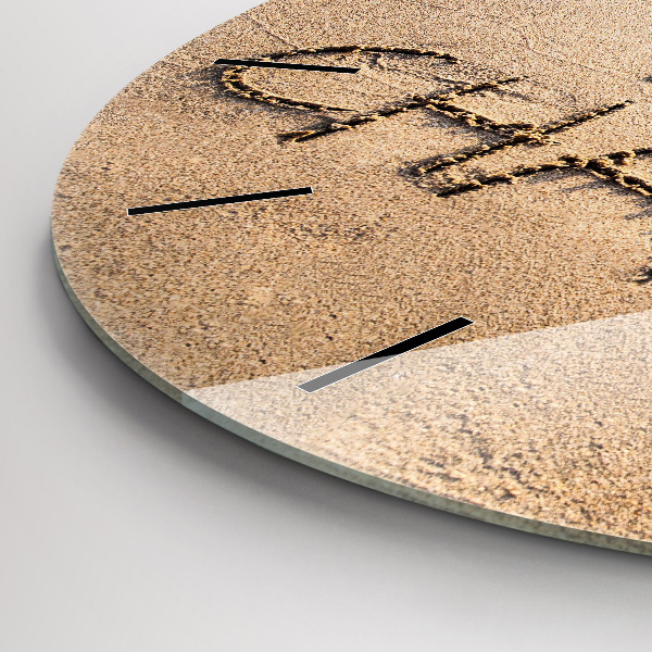 Kerek fali üvegóra Beach Idézet