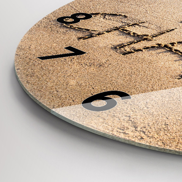 Kerek fali üvegóra Beach Idézet