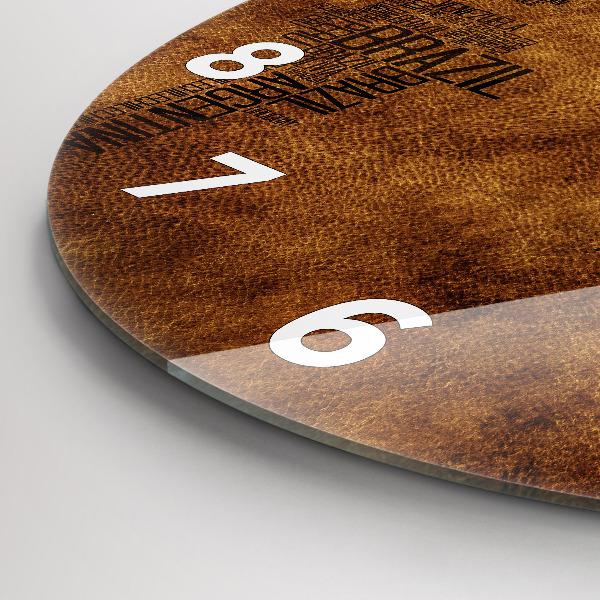 Kerek fali üvegóra Térkép és országnevek