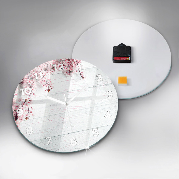 Kerek fali üvegóra Tavaszi virágok